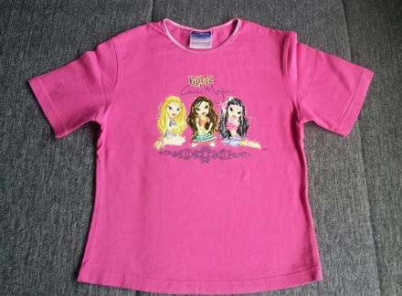 Růžové bavlněné tričko s bratz, primark,110