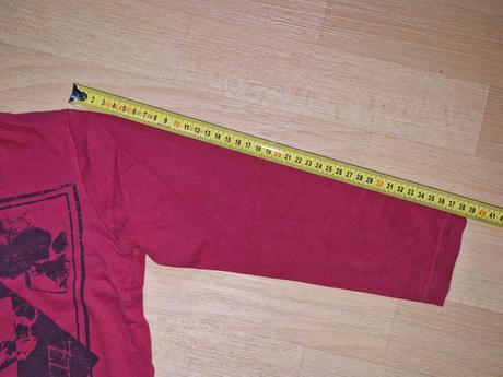 Tričko s dl.rukávem vínové, lebka, 122