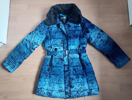 Zimní bunda - kabát top stav 158/164, desigual,158