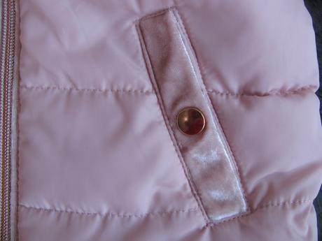 Růžová zimní bunda s kapucí, f&f,68