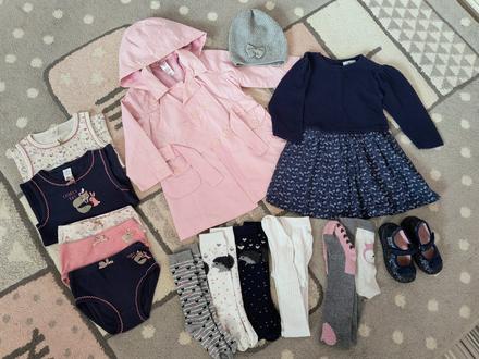 Dívčí mix oblečení + balerínky, 86–98