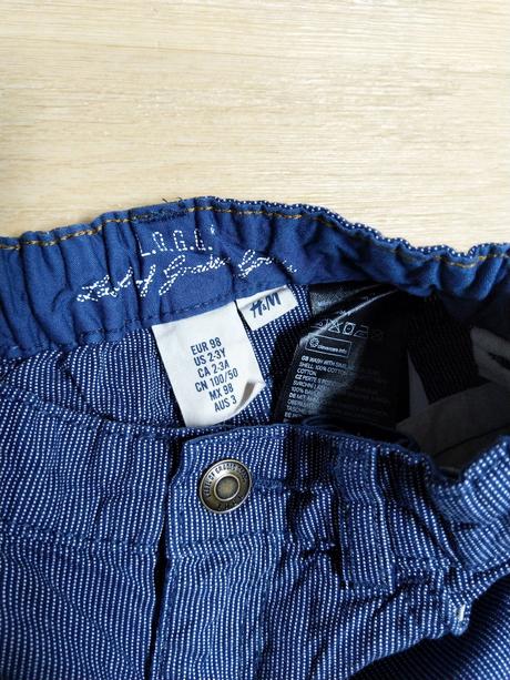 Kraťasy denim proužky, h&m,98