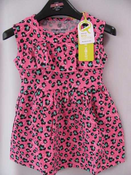 Letní růžové bavlněné elastické šaty lemon beret, 98