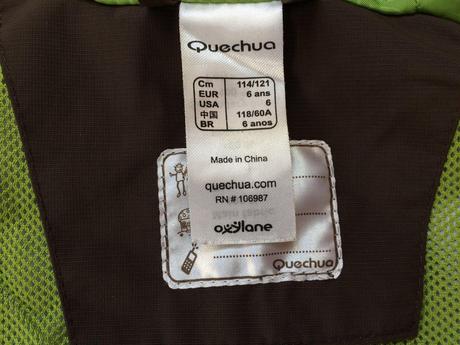 Zeleno-hnědá outdoor bunda, zn.quechua, vel.5-6let, quechua,116