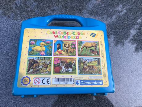 Clementoni obrázkové kostky zvířata, 12 kostek,