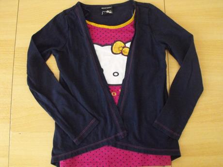 Tričko +svetrík hello kitty 2v1, sanrio,128