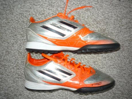Stříbrnooranžové turfy zn adidas f50, vel 36 2/3 s, adidas,36