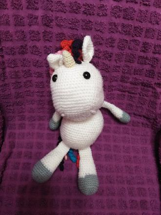 Háčkovaný jednorožec ruční práce, 