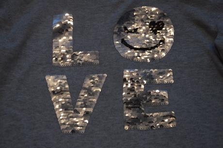 146 152 šedý bavlněný svetřík s měnícím obrázkem, h&m,146