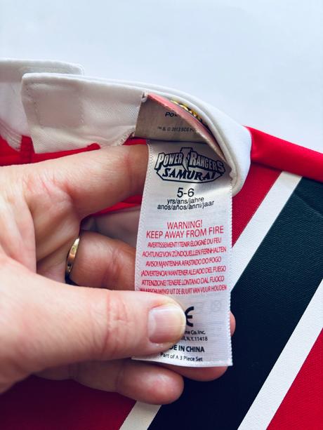 An21/ kostým power rangers samuraj- v.5/6 let, 