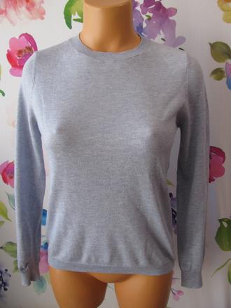 Dámský světle modrý svetr, střik mng, s