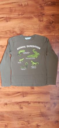 Dětské triko dl.ruk. h&m 134/140 animal expedi, h&m,134
