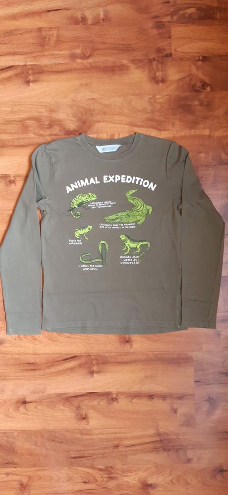 Dětské triko dl.ruk. h&m 134/140  animal expedi, h&m,134