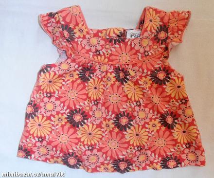 E95. veselá kytičkovaná tunička 0-3 měs., f&f,62