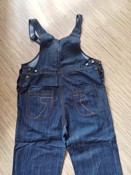 Těhotenské kalhoty-džíny s laclem vel.42, 42