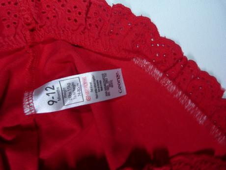 Bavlněné tričko s krajkou vel. 80, george,80