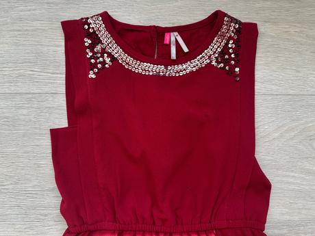 Dívčí vínové slavnostní šaty orchestra, vel. 128, 128