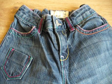 Džíny old navy vel. 116 s barevnými nitěmi, old navy,116