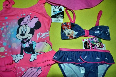 2x dívčí nové plavky v.98 disney,zdarma klobouk, disney,98