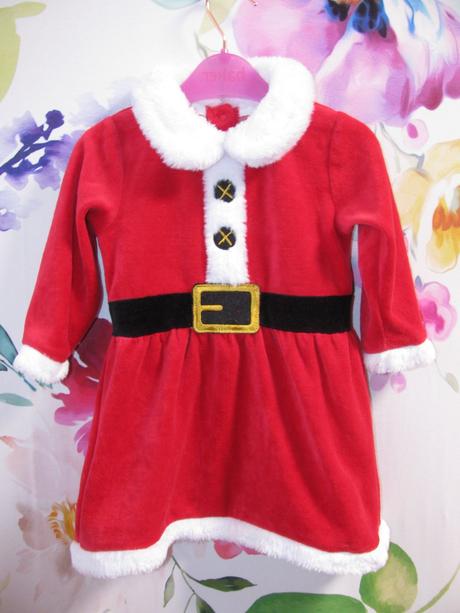 Krásné vánoční šaty santa clausová, 80