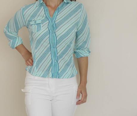 Tyrkysova kosile s pruhy mng, mango,s