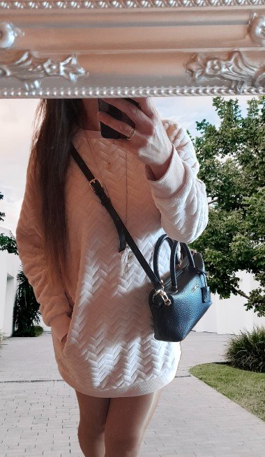 Plyšová dlouhá mikina s kapsami, xl