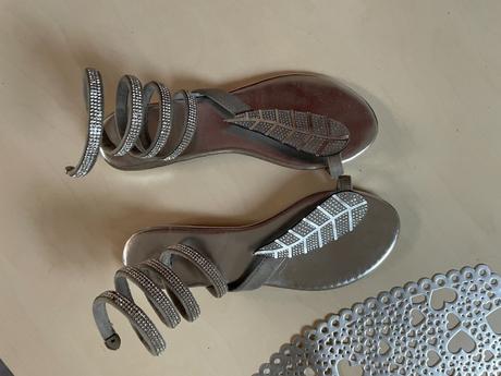 Nové stříbrné sandále, vel 38, pc 35eur, la vita,, john garfield,38