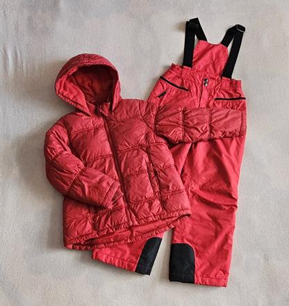 Dětský set zimní bunda a oteplovačky, vel.128/134, marks & spencer,128