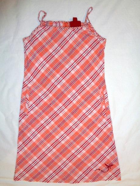 Krásné oranžovohnědé káro šaty, h&m,116