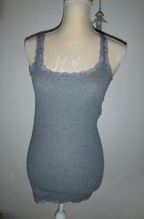 Prodloužené tílko s krajkou vel.xs-s, s