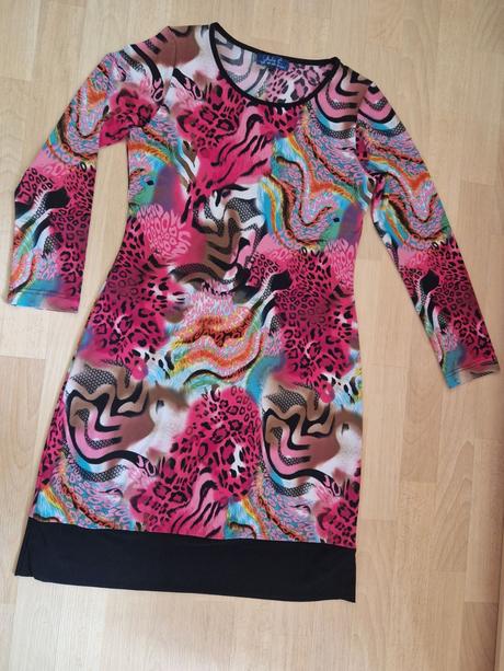 Šaty dlouhý rukáv barevné julie c, m