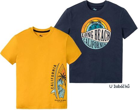 2-pack letní trička hořčicové + tmavé vel. 122/128, pepperts,122 / 128