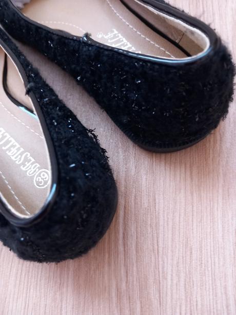 09 - černé brokátové baleríny vel. 39 - n.o.v.é, 39