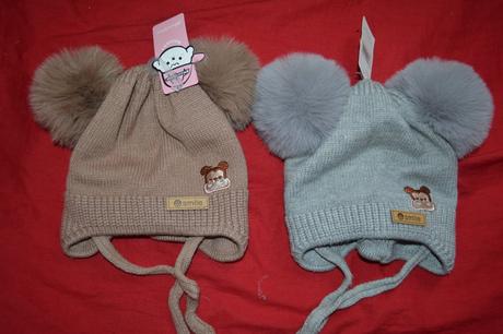 Zimní dvojitá čepice,bavlna uvnitř,v.74-92, 74 / 80 / 86 / 92