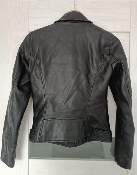 Černá koženková bunda - sinsay - xs/34, sinsay,xs