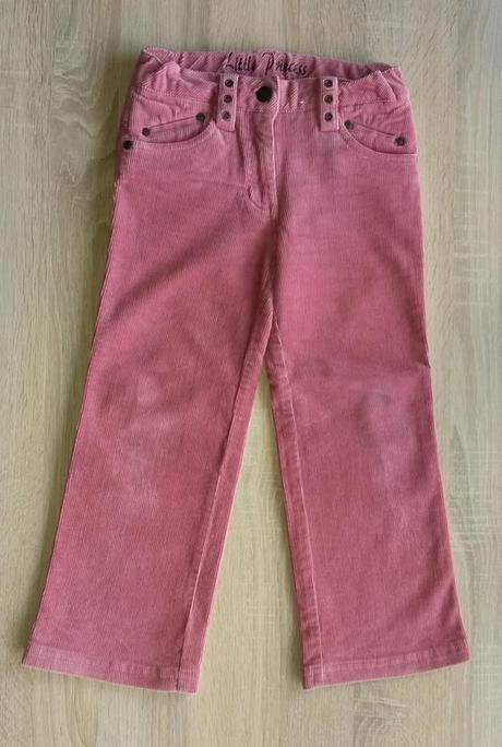 Růžové manšestráky little princes vel. 110, 110