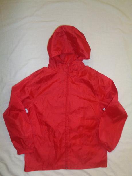 Lehounká červená šusťáková bunda, tu,140