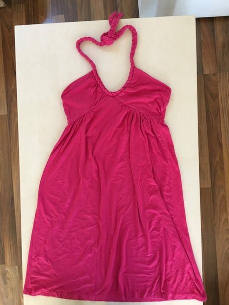 Malinové letní šaty, vel l, hm, h&m,m