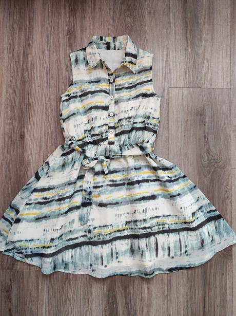 Dívčí letní šaty bez rukávů vel. 128, nutmeg,128