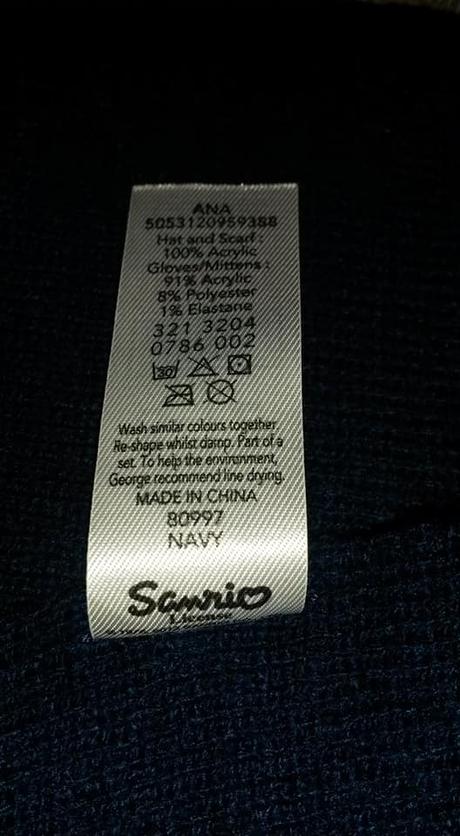 Tmavě modrá šála s hello kitty, sanrio