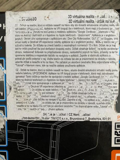 3d virtuální brýle-držák na mobilní telefon, 