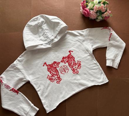 Mikina bílá crop top - v.12/13 let, bluezoo,158