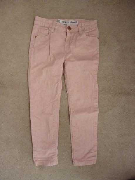 Dívčí třpytivé mažestrové kalhoty, vel. 116, denim co,116