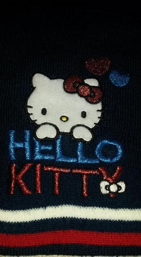 Tmavě modrá šála s hello kitty, sanrio
