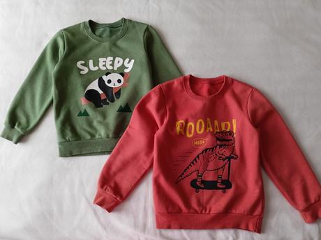 2x zateplená mikina, 128/134, 128