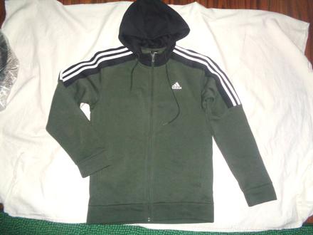 Luxusní khaki bavlněná mikina adidas, adidas,s