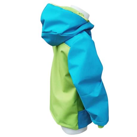 Dětská softshellová souprava  modro-zelená, 104