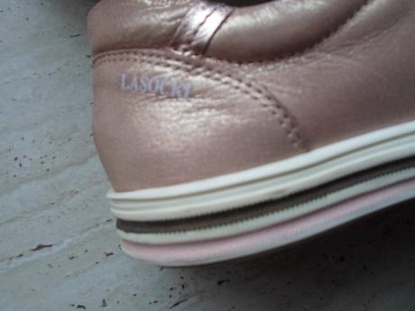 Růžové zlaté boty polobotky kožené, lasocki,36