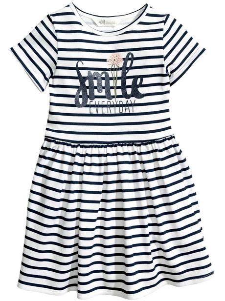 Dívčí námořnické šaty h&m pruhované vel. 134/140, h&m,134 / 140