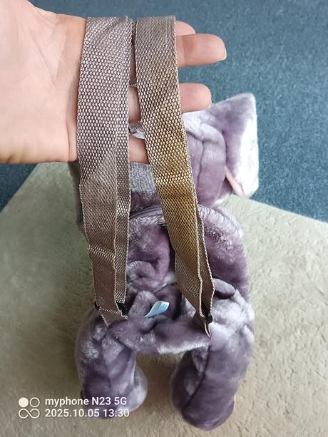 Batoh šedý salon "hračky s úsměvem", 